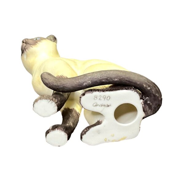 VTG SIAMESE CAT FIGURINE ANDREA BY SADEK PORCELAIN JAPAN SITTING BLUE EYES - Picture 7 of 7